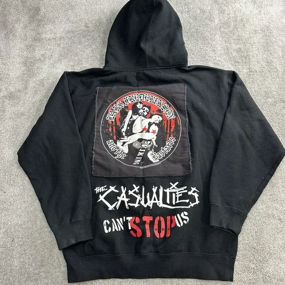 The Casualties 2004‎ Band Hoodie Size Medium Can't Stop Us Bastards Y2K Punk